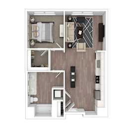 Floor Plan  A1 3D Floor Plan Image