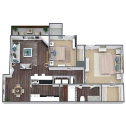 Primrose Floor Plan 3D Image