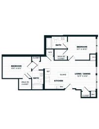 the plan of a bedroom floor plan