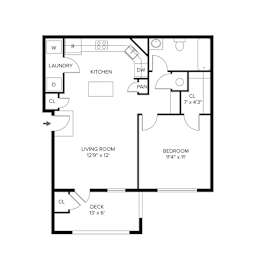 1 bed 1 bath at Ansley Walk, Lafayette, Louisiana