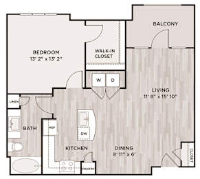 1BR 1BA_839 SF at Fifty02 Westover Hills, San Antonio, TX, Texas