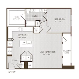 1Bed 1Bath_D at Alys Crossing Apartments, Cypress, Texas