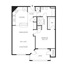 1 bed 1 bath C at Ansley Walk, Louisiana, 70503