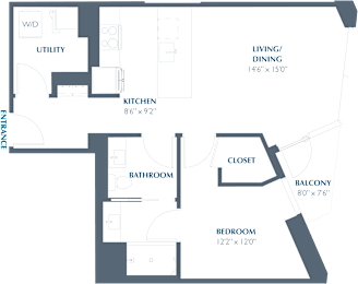 A5 Floor Plan at Eastline Residences Apartments, Dallas, 75206