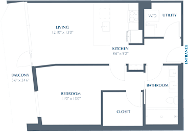 A8 Floor Plan at Eastline Residences Apartments, Texas