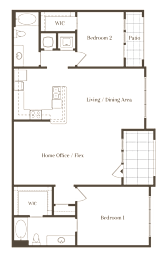 Addison_Loft  2Bed 2Bath_A at The Addison, Baton Rouge, Louisiana