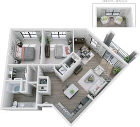 2 bed 2 bath at Skyland Exchange Apartments, North Carolina