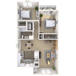 2Bed 1Bath at Lakeshore Landing Apartments, Ridgeland, 39157