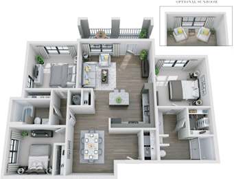 3 bed 2 bath at Skyland Exchange Apartments, North Carolina, 28803