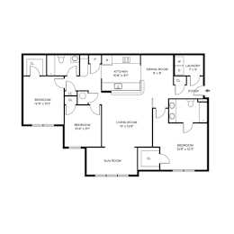 3 bed 2 bath A at Ansley Walk, Louisiana