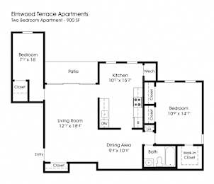 2BR 1BA_900sf at The Apartments at Elmwood Terrace, Frederick