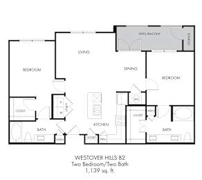 2 bed 2 bath B at Estraya Westover Hills, San Antonio, TX