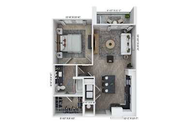 A1 Floor Plan at District 757 Apartments, Norfolk