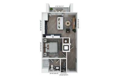 S1 Floor Plan at District 757 Apartments, Norfolk, VA, 23502