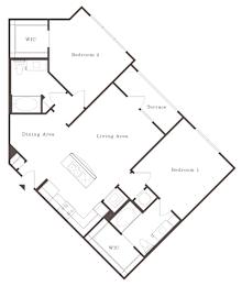 2Bed 2Bath_F at The Addison,Louisiana
