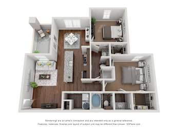 2Bed 2Bath at La Veranda at Polly Lane Apartments, Lafayette, LA
