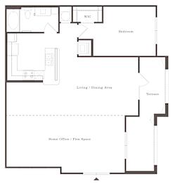 1Bed 1Bath_K at The Addison,Louisiana