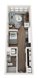 A1_4 Floorplan at Midtown Row Apartments, Alabama