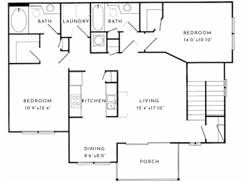 2 BD 2 BA 1250 SF at Spotswood Commons, Williamsburg
