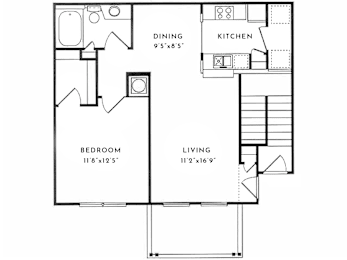 1 BR 1 BA 797 SF at Spotswood Commons, Virginia, 23188