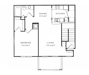 1 BD 1 BA 897 SF at Spotswood Commons, Williamsburg, VA