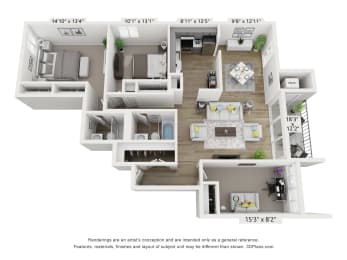 B20 Floor Plan at Copper and Quarry Village, Pikesville