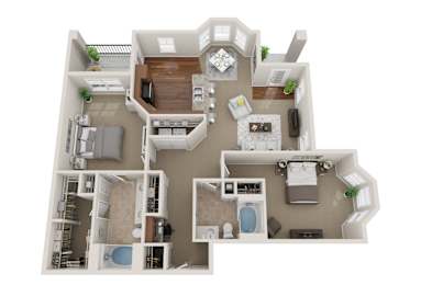 2 bed 2 bath A at Reflections of Island Park Apartments, Louisiana, 71105