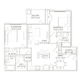 2 bed 2 bath A