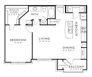 1BR 1BA_789 SF at Mansfield on the Green, Milwaukie, TX, 76063
