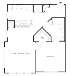 1Bed 1Bath_F at The Addison,Louisiana 70836