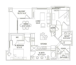 2 bed 2 bath at Robley Place, Lafayette, 70503