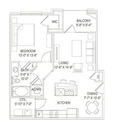 1 bed 1 bath at Robley Place, Lafayette, LA, 70503