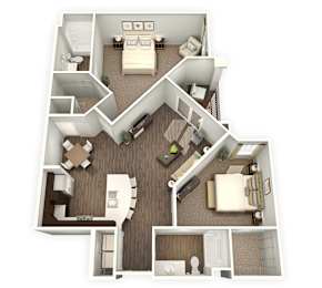 2Bed 2Bath_B at Waterstone at Hamburg Apartments, Kentucky
