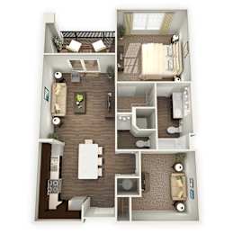 1Bed 1Bath_C at Waterstone at Hamburg Apartments, Lexington