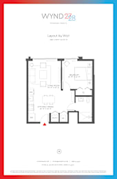Floor Plan  W27 - 1BR 1BA_616 SF - A4 at WYND 27 & WYND 28, Florida