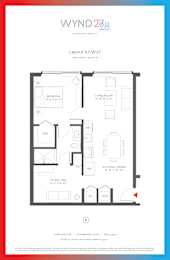 Floor Plan  W27 - 1BR 1BA_765 SF at WYND 27 & WYND 28, Miami, FL, Florida , 33127