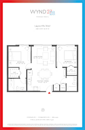 Floor Plan  W27 - 2BR 2BA_891 SF at WYND 27 & WYND 28, Florida , 33127