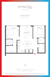 Floor Plan  W27 - 2BR 2BA_894 SF at WYND 27 & WYND 28, Miami, FL