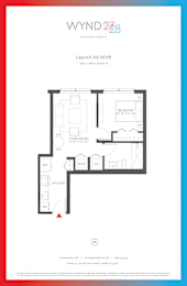 Floor Plan  W28 - 1BR 1BA_539 SF at WYND 27 & WYND 28, Miami, 33127