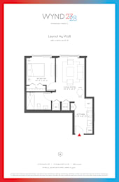 Floor Plan  W28 - 1BR 1BA_571 SF at WYND 27 & WYND 28, Miami, FL, Florida