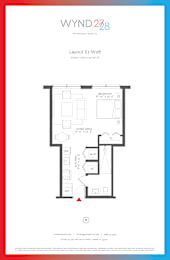 Floor Plan  W28 - Studio_497 SF at WYND 27 & WYND 28, Miami, FL, 33127