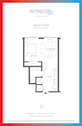 Floor Plan  W28 - Studio_508 SF at WYND 27 & WYND 28, Miami, 33127