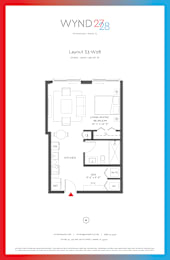 Floor Plan  W28 - Studio_580 SF at WYND 27 & WYND 28, Miami, FL, Florida , 33127