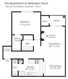 1BR 1BA_800sf at The Apartments at Wellington Trace, Frederick, Maryland
