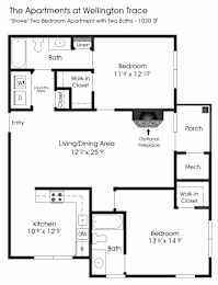 2BR 2BA_1020sf at The Apartments at Wellington Trace, Frederick