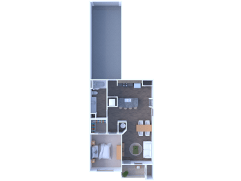 One bedroom with Garage
