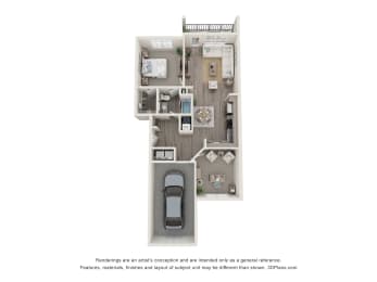 a 1 bedroom floor plan  villas at spring creek