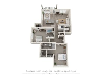 a floor plan of a 2100 sq ft apartment