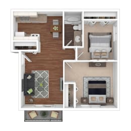  Floor Plan Two Bedroom - Renovated