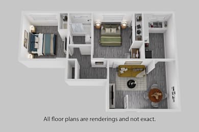 A floor plan of a house with a kitchen, living room, and bathroom.